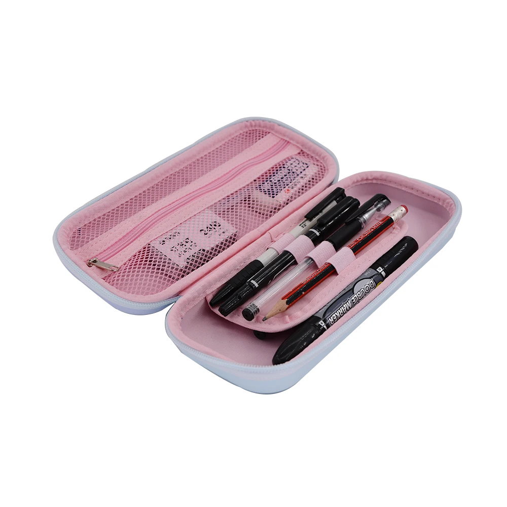 Hot Sale In Stock Light Blue Hardtop EVA Princess Pencil Case School Unicorn Pencil Bag For Girl Cute Pencil Case For Children