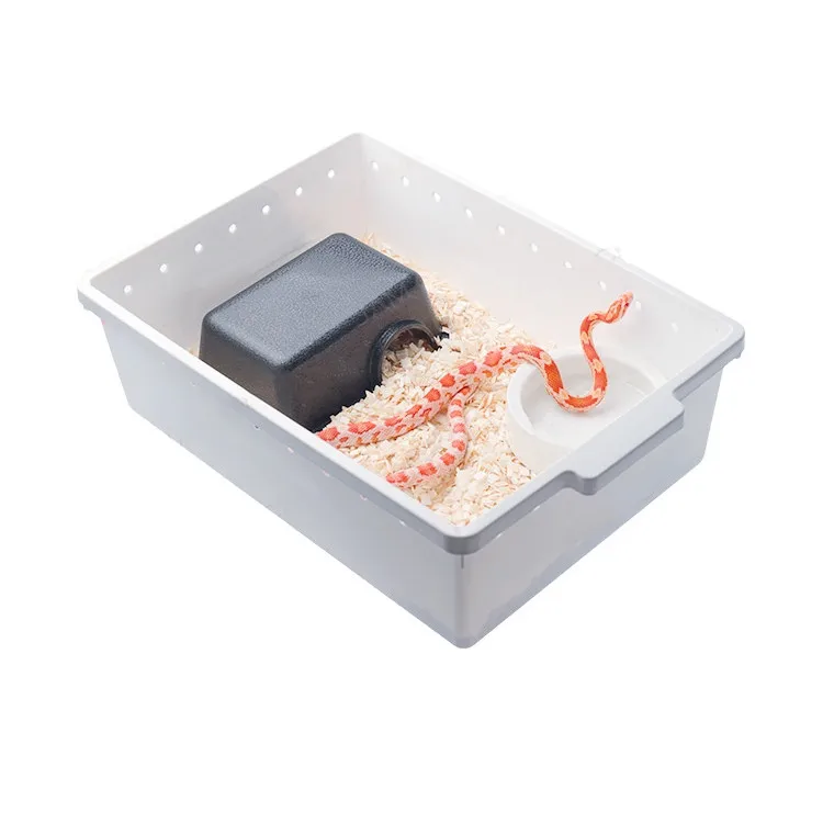 PP reptile box A4 size gecko snake plastic tub reptile breeding feeding box drawer tray