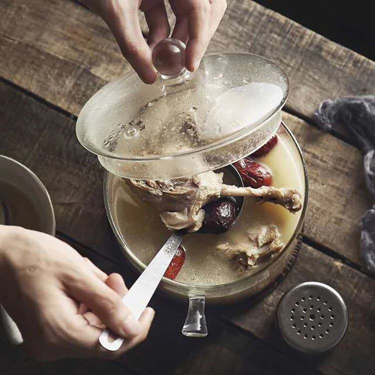 1.3л 1.5л домашняя термостойкая боросиликатная кухонная посуда кухонные инструменты для приготовления супа стеклянный горшок с крышкой