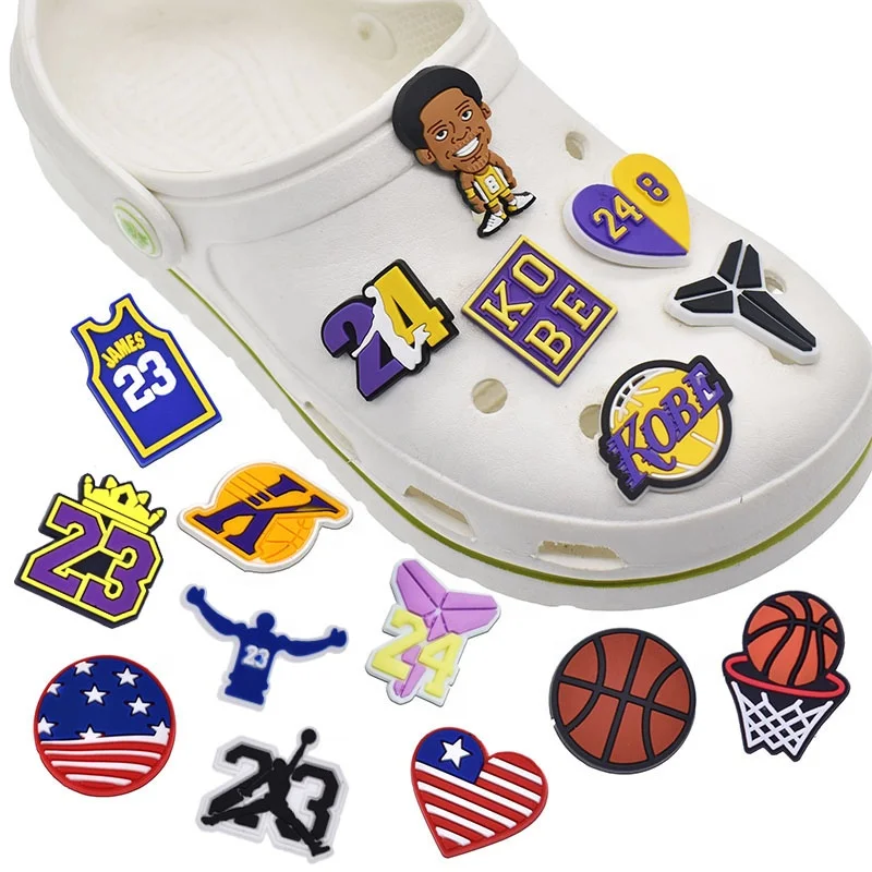 USA Basketball Star Shoe Charms Croc Shoe Charms Decoration For Birthday Party Favors Gift