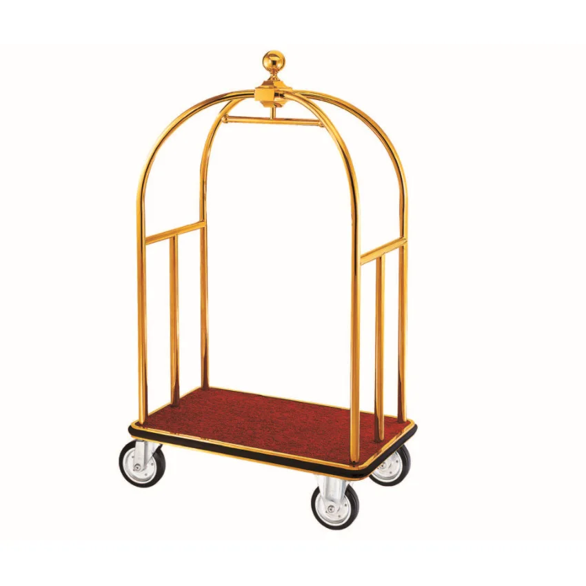 High Quality Luggage Cart For Hotel Luggage Trolley Cart Metal Push Luggage Carts Cheap Price