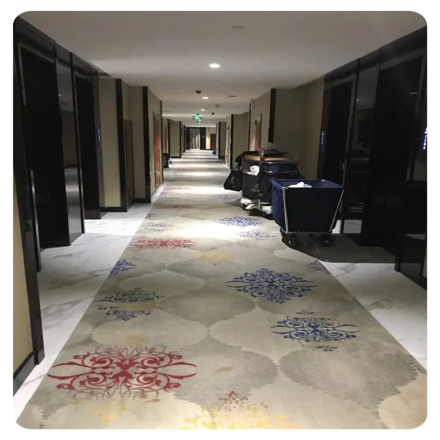 Classical Style Pattern Hotel Hallway Carpet Corridor Runner Carpet In Guangzhou