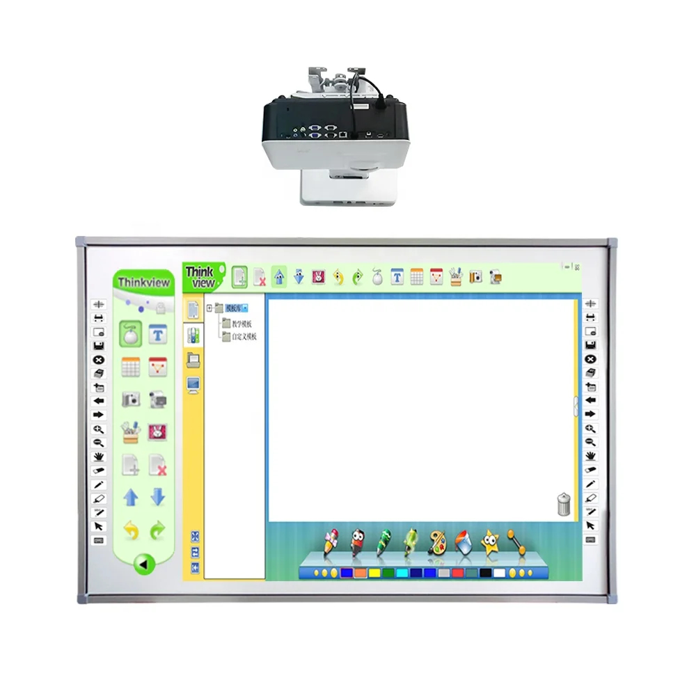 Finger touch interactive whiteboard smart board without projector