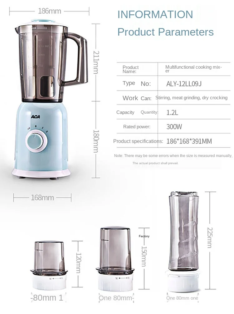 High Quality Multifunctional Low Power Food Processor Juicer Blender