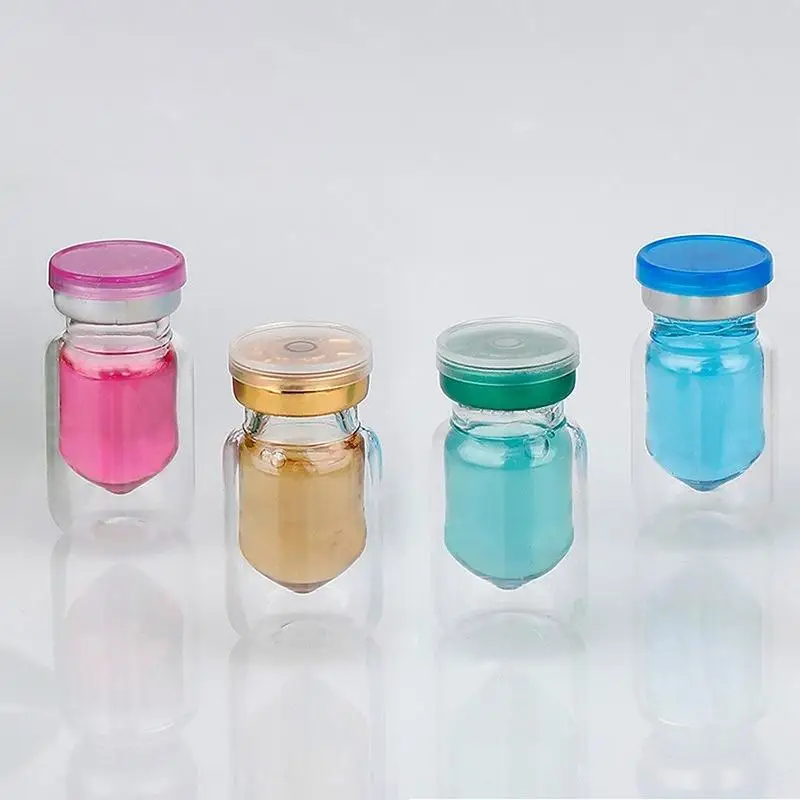 Custom Moulded Type 5ml Clear Glass Vials For Medical Cosmetology Polished Cork Serum Cream