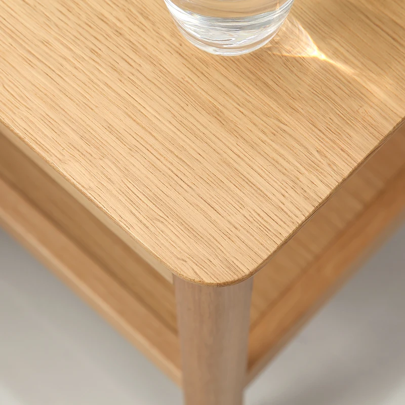 Modern elegant bedroom furniture for home/ hotel usage with drawer set small oak wood nightstand bedside table