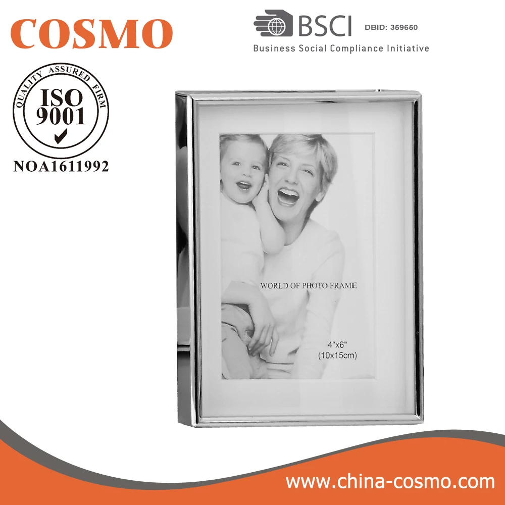18 MM Thickness Iron Silver Plated Shadow Box Photo Frame