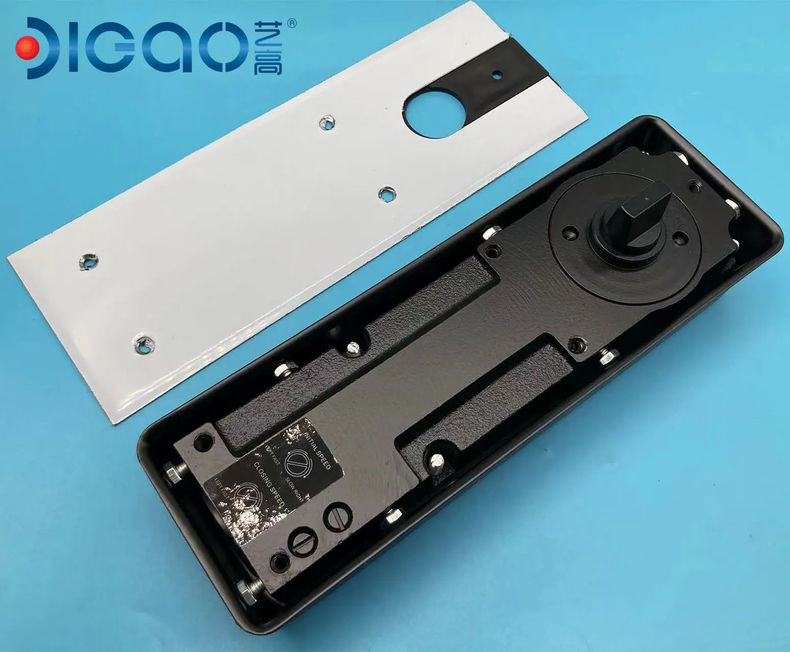 hydraulic floor hinge double speed adjustable 120kg floor hinge