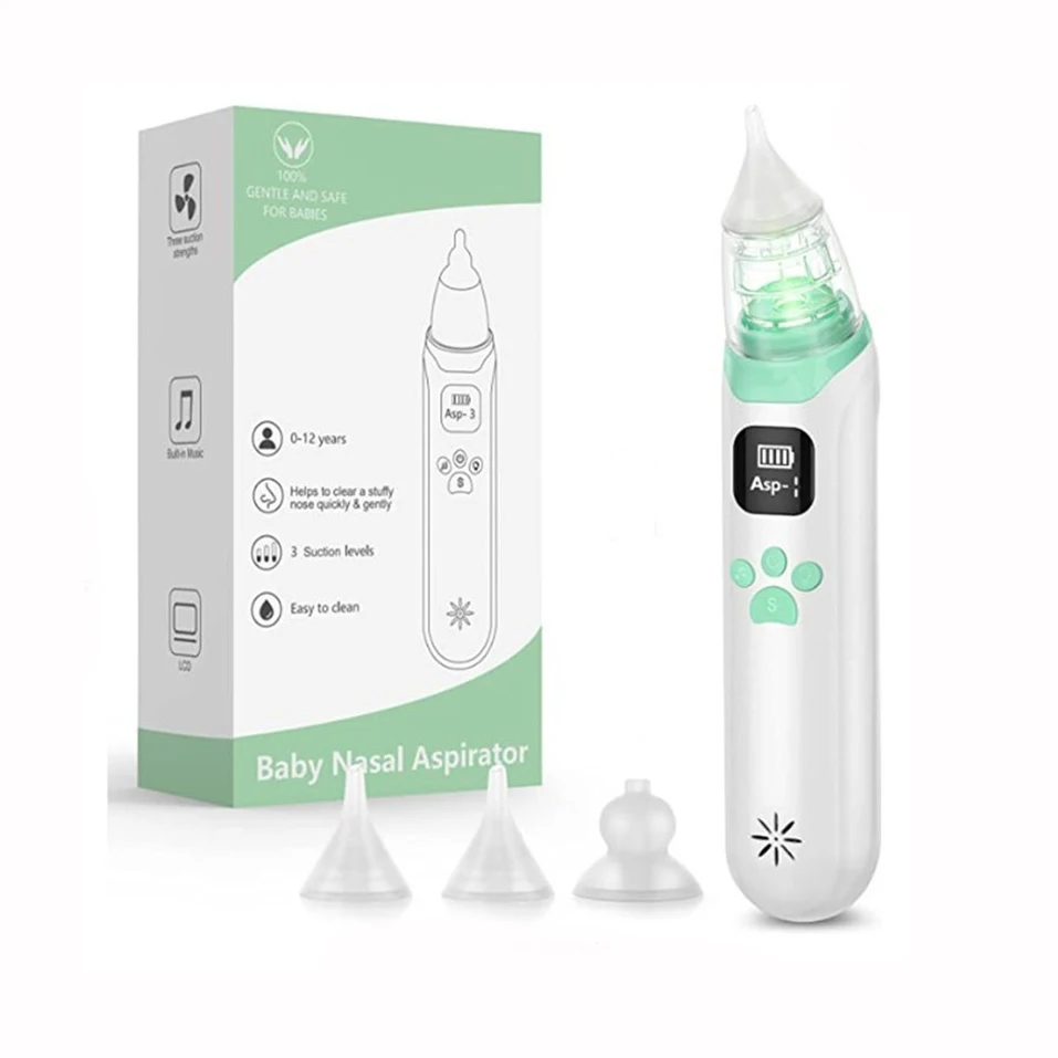 SZMIQU Baby Nasal Aspirator Vacuum Newborn Nose Cleaner Sucker 100% Safe Suction electric Nasal aspirator machine