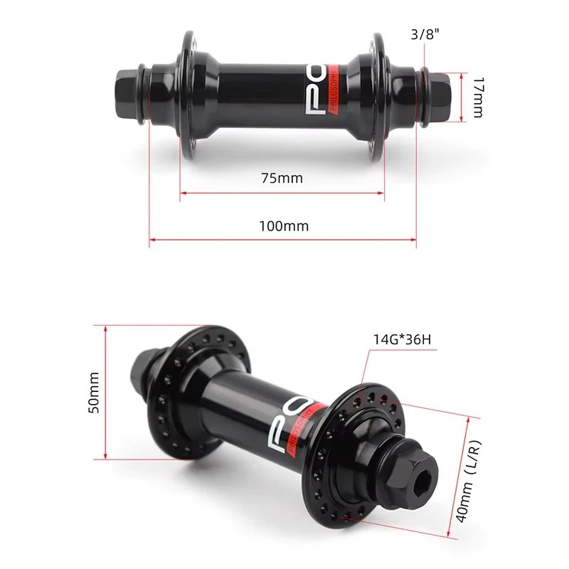 BMX Hub BH014 100x3/8 110x3/8 BMX Front Rear Hub