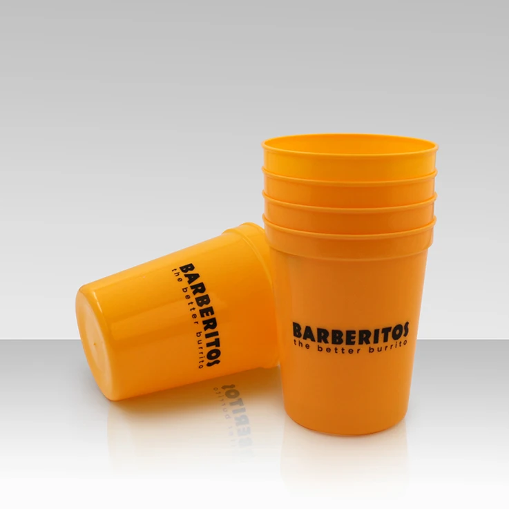 Custom logo Juice Beer hot drink 16oz Customised in a variety of colours Free PP Plastic Party Stadium Cup  Plastic hard cups