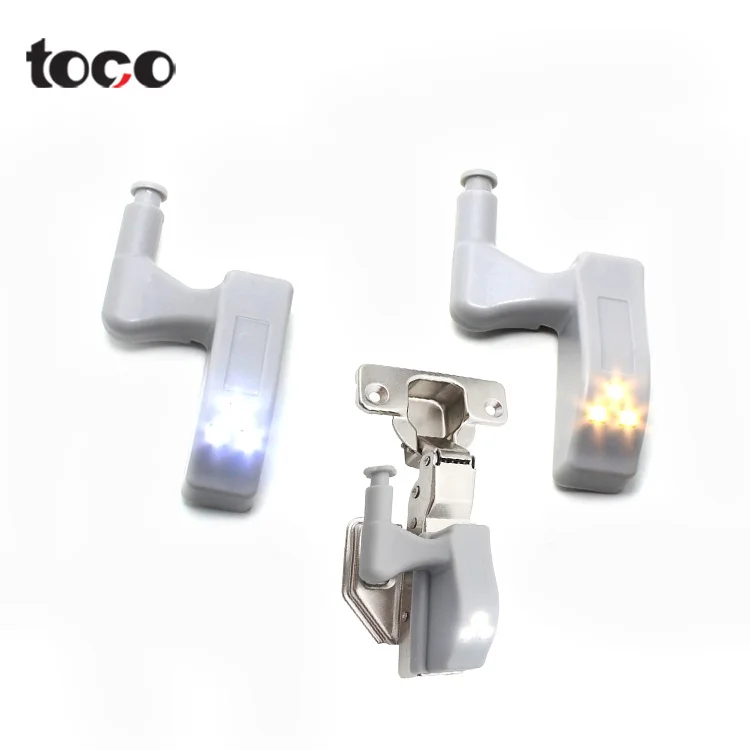 TOCO LED light kitchen hinge high quality Door Cupboard battery powered hinge led lamp Sensor Switch With Lamp
