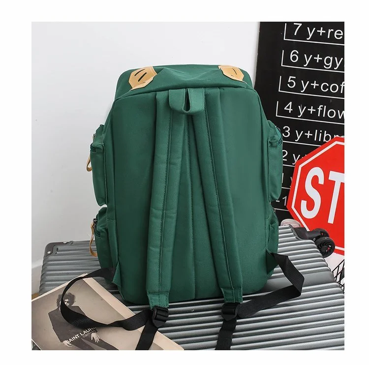 Double Zipper Women Backpack Teenager Girls Laptop Backpack Student Shoulder Bag Korean Style Schoolbag