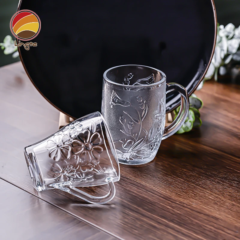 Factory direct sale glass beer mugs wholesale borosilicate glass coffee tea cup mug