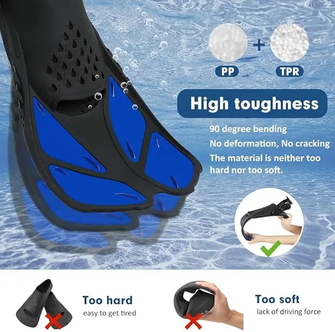 Factory-issued Snorkel Swim Diving Fins Flippers Professional Durable Rubber Silicone TPR Material Adult Scuba Scuba Diving
