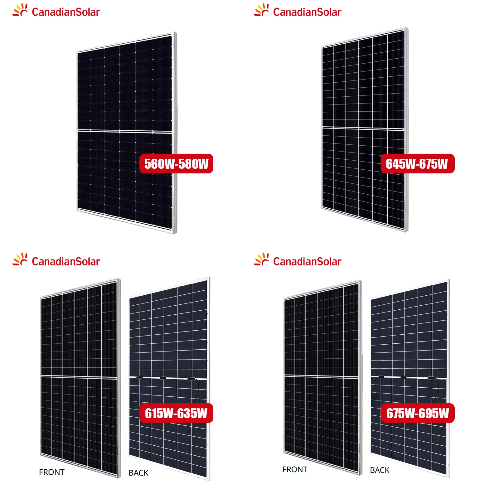 Canadian paneles solares n type solar panels bifacial solar price 405w 445w 450w 550 watts 600w 650w 670w 700w n type system