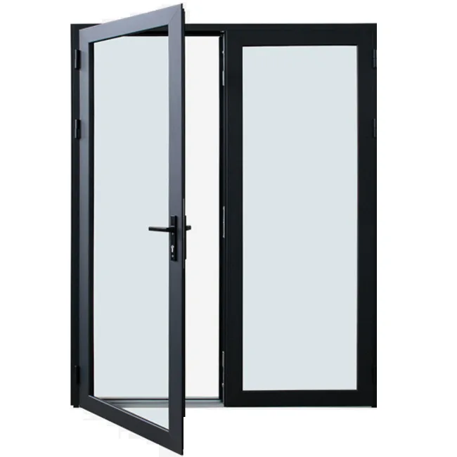 Hot Selling Waterproof Aluminum French Double Glazed Casement Glass Double Aluminum Swing Door Philippines