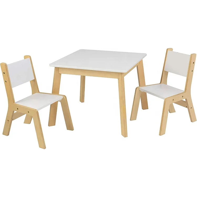 Custom Small Wooden Children Activity Kids School Study Table and Chair Set, table and chair sets for children