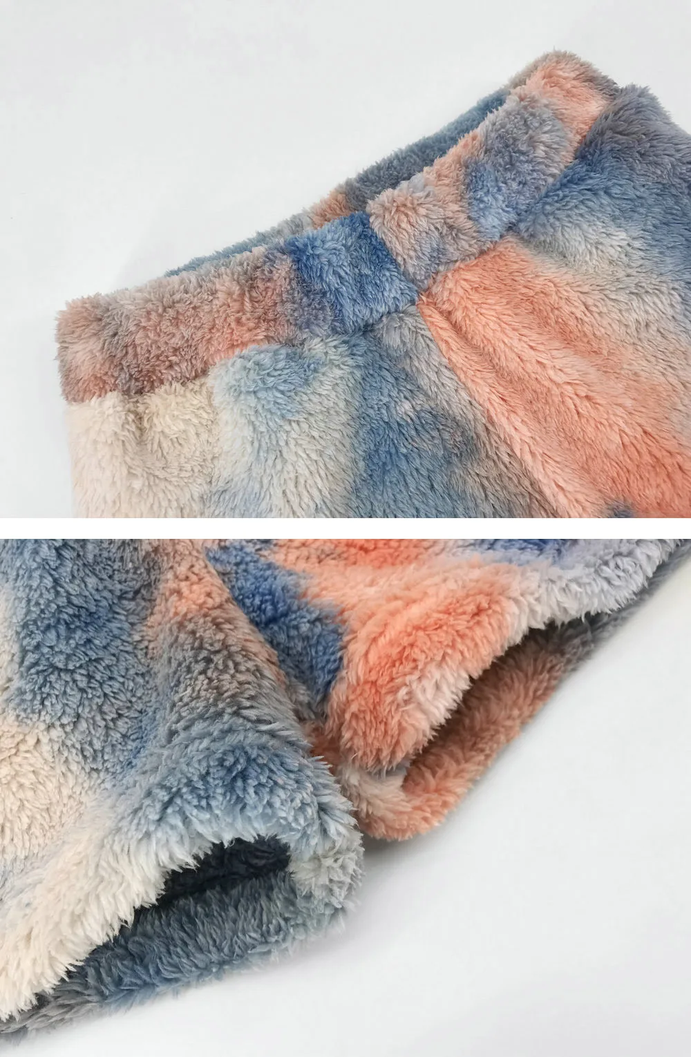 Fall Winter Warm Thick Lounge Wear Long Sleeve Plush Fuzzy Tie Dye Leopard Print Hooded Shorts Long Sleeve Velvet Two Piece Set