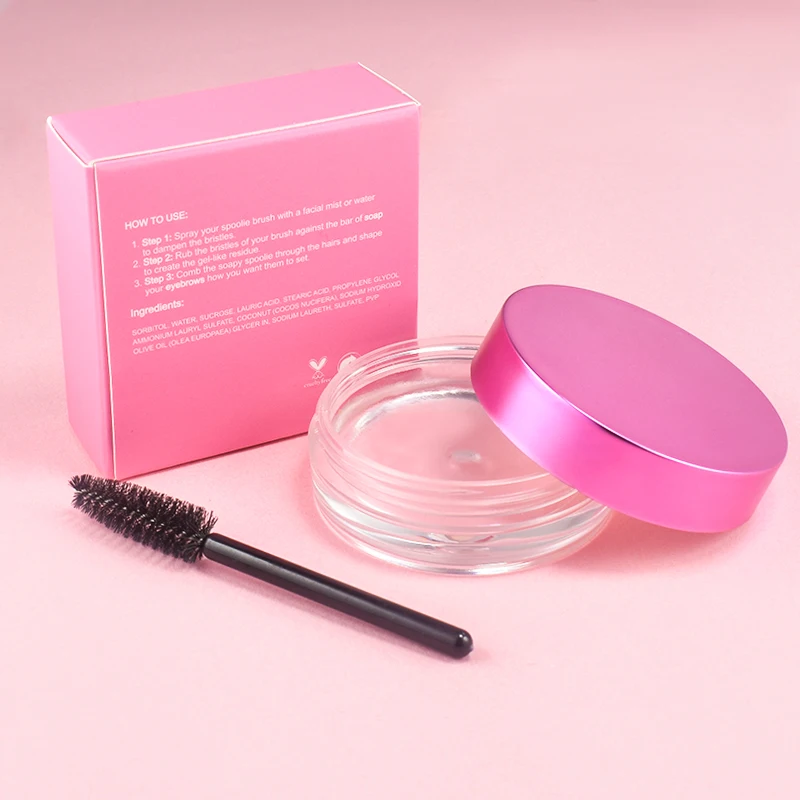 Custom logo brow freeze laminated gel waterproof natural clear vegan colored scented eyebrow styling gel tinted brow gel