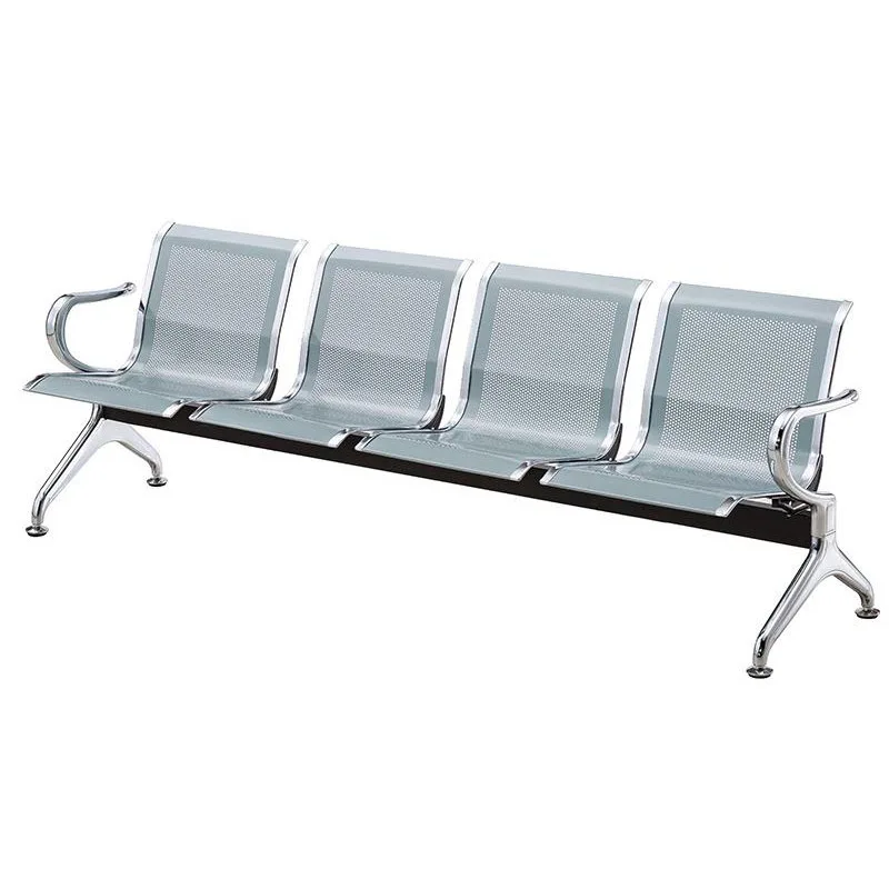 High Quality Commercial Furniture 2 3 4 Seater Waiting Room Bench Hospital Soft PU Cushion Waiting Chair Airport Bench Chair