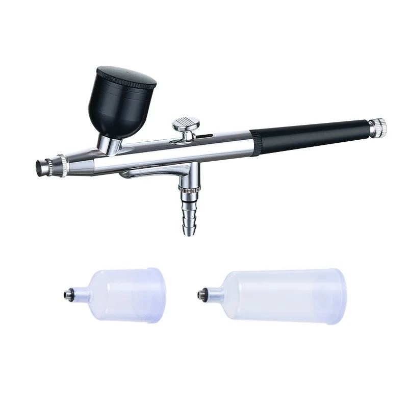 Tattoo Makeup Nail Model Art Hobby Air Brush Painting Set with 0.3mm/0.5mm Needles and Air Hose