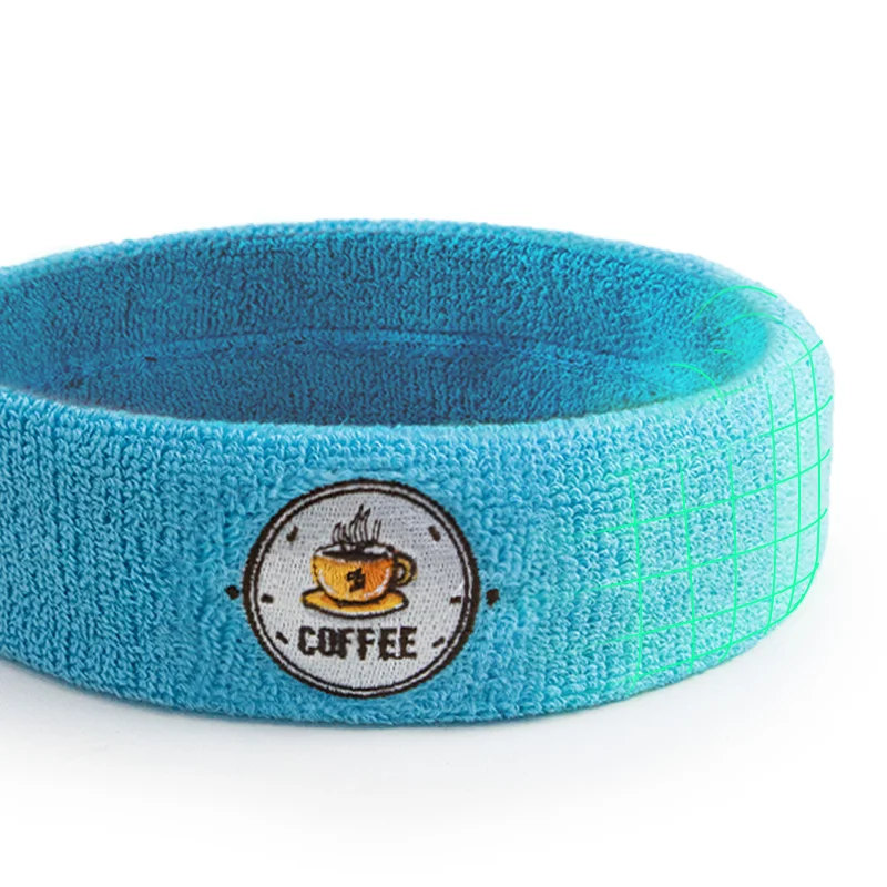 Recycled Sports Hairband Football Tennis Embroidered logo Custom