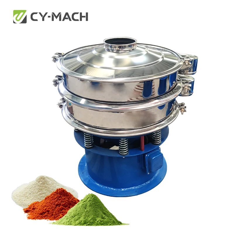 Stainless Steel Flour Vibrating Sieve Machine Corn Starch Vibration Shaker Round Vibrating Screen Separator