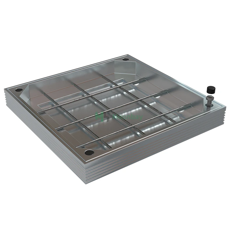 Weather Resistant aluminum manhole cover locking design invisible manhole cover
