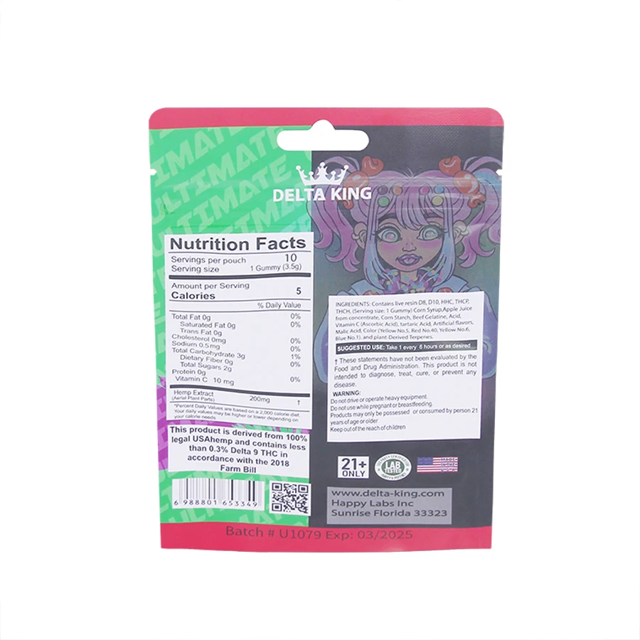 Custom Printed Heat Seal 3.5g 7g Cookies Plastic Candy Zip Lock Smell Proof Packaging Mylar Bags With Window