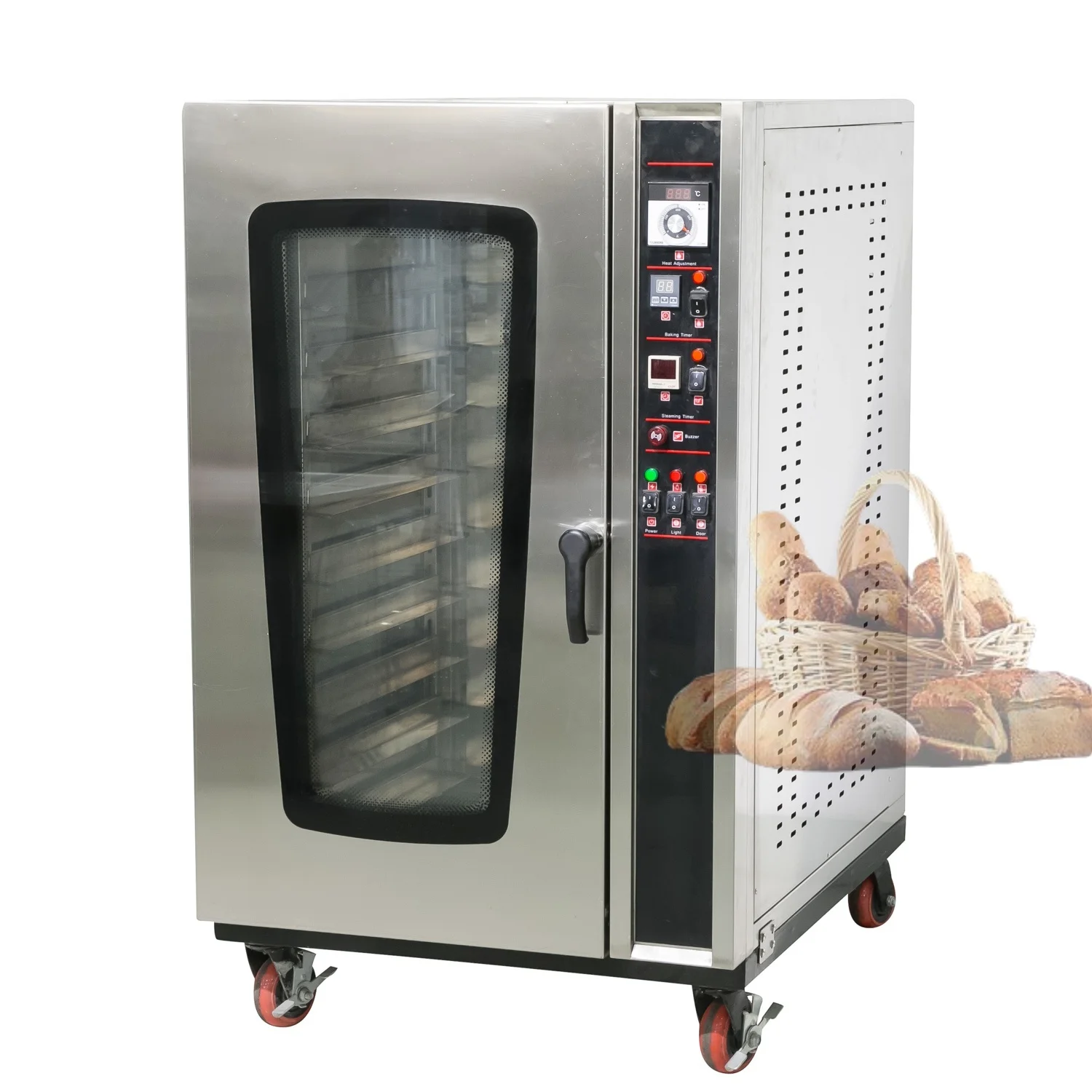 8 Tray High Production Industrial Hot Air Circulation Oven Gas Convection Oven For Making Bread and Cake