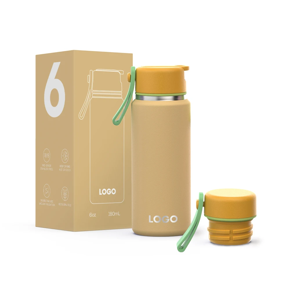 Factory Double Wa Stainless Steel Vacuum Mini 6oz Pocket Bottle Custom Portable Manufacture Insulated Water Bottle