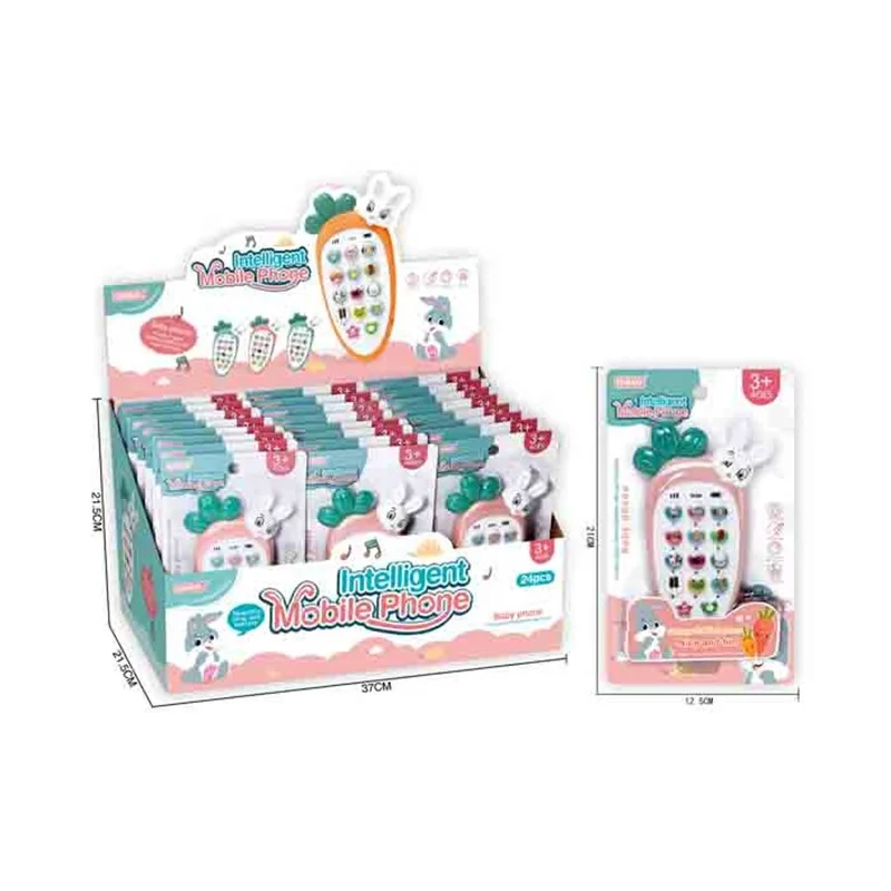 New design cute shape plastic smart baby music cellphone toy mobile phone toy