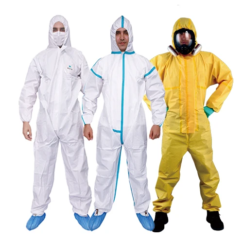CE ISO Certified type 5 6 microporous pp non woven waterproof safety work disposable coveralls ppes coverall for men