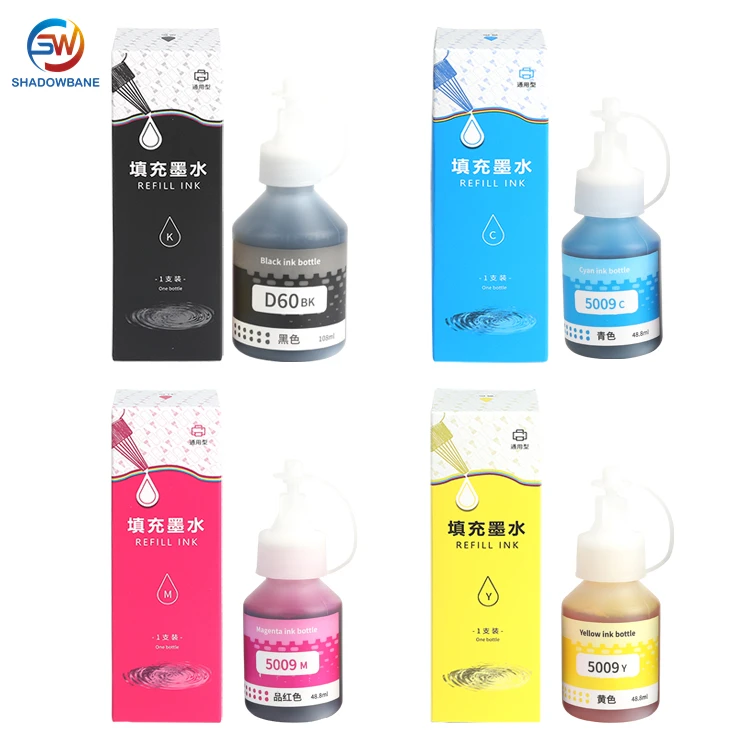 Shadowbane D60 Compatible And Disperse Ink Inks For Tie Dye For Brother DCPT310 T510W T710W MFC800W Printer