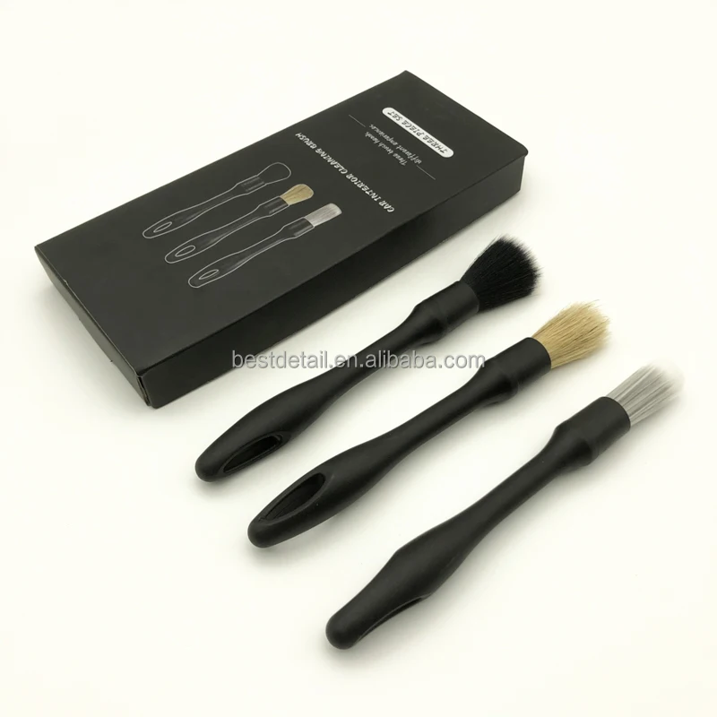 3-pack Multi Interior Detailing Brush Set for Auto Car Wash Cleaning Brush