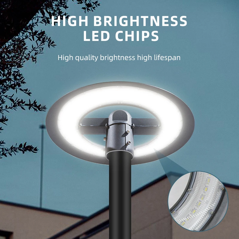 Landscape Light Manufacturer OEM ODM Led Post Top Garden Area Lights Lawn Lamp Yard Decoration UFO shape with bracket pillar lig