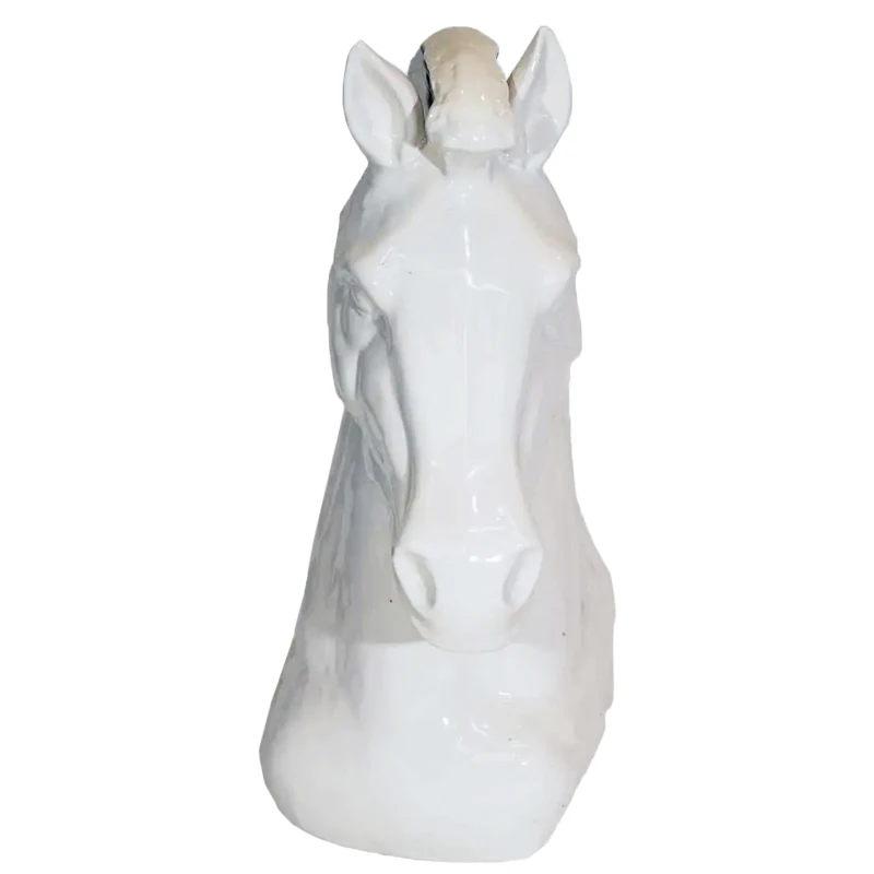 Белая керамическая форма для головы лошади среднего века под заказ