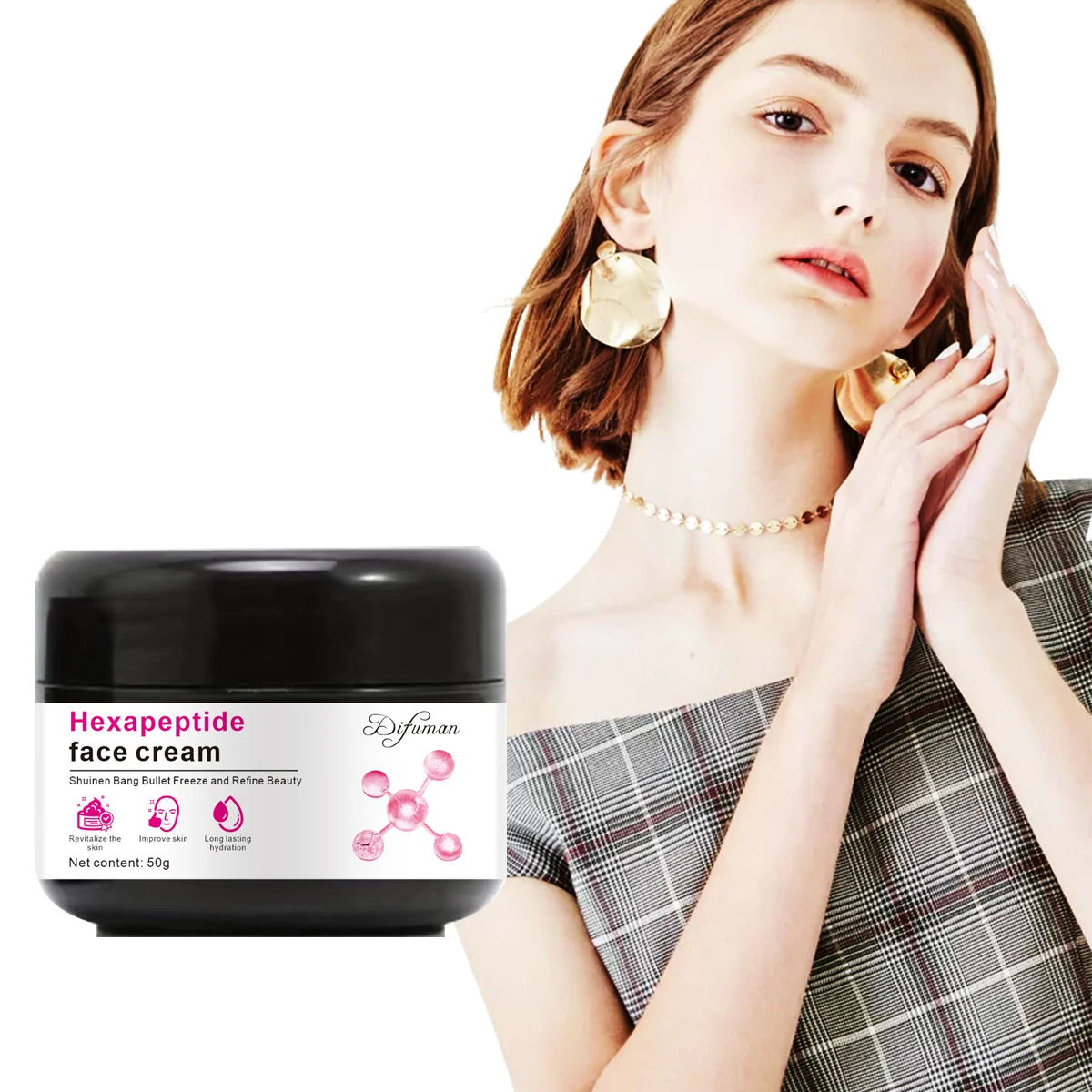 Ceramide Moisturizing Face Cream Instant Bleaching Whitening Anti-Aging Effects Pearl Beauty Hexapeptide Oil Skincare Cosmetic