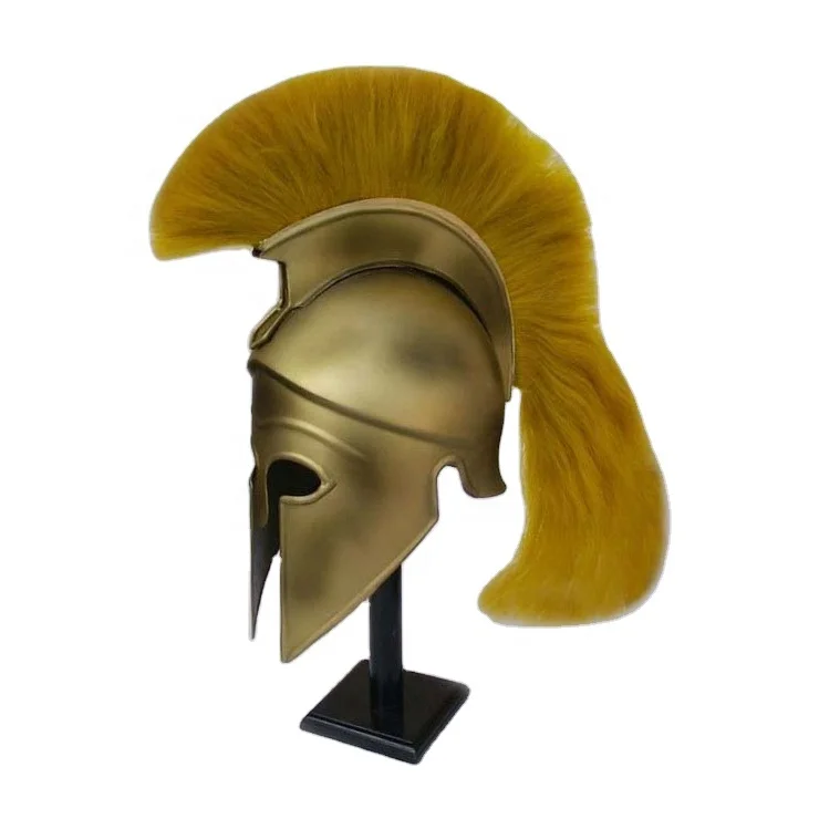 High Quality Greek Corinthian Armor Helmet with Golden Plated Medieval armor Helmet for Decor Knight Armor Helmet