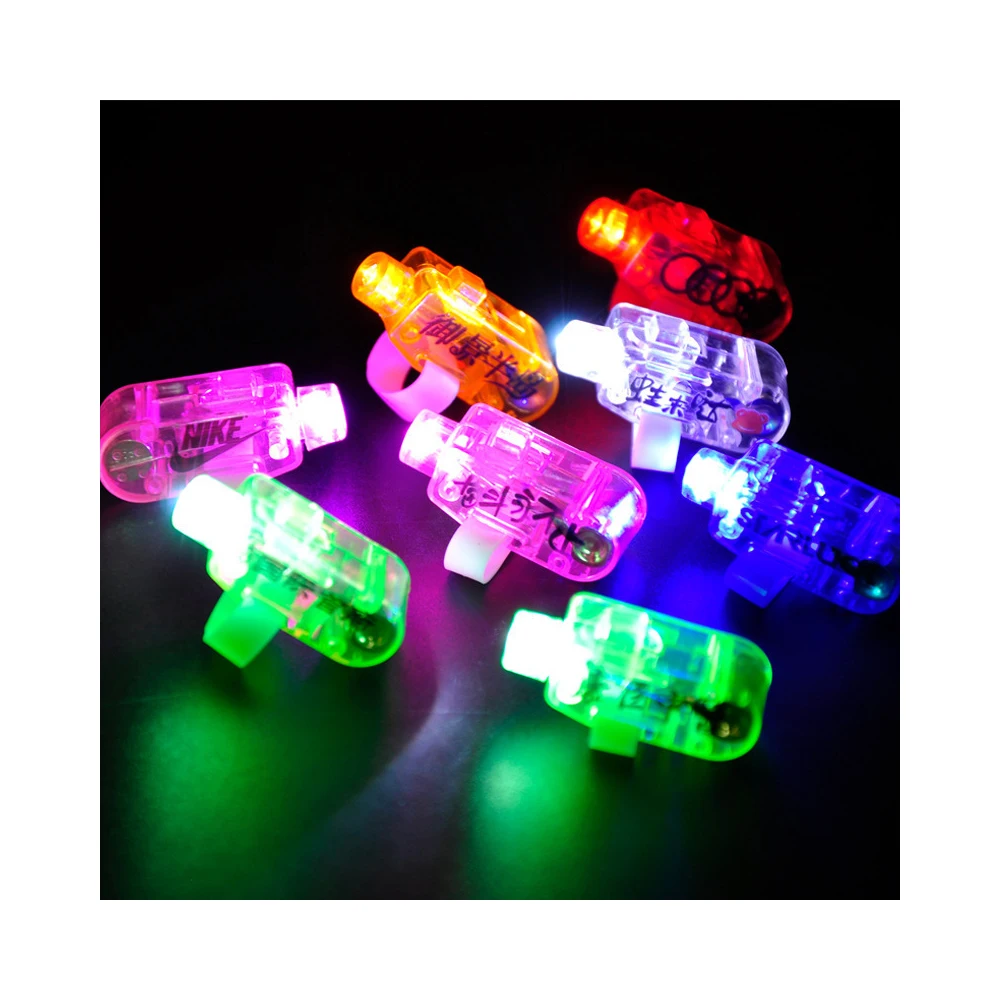 Glowing Toys Hot Wedding Festival Party Decor Red Blue Green White Colorful Glow Dark Led Finger Light