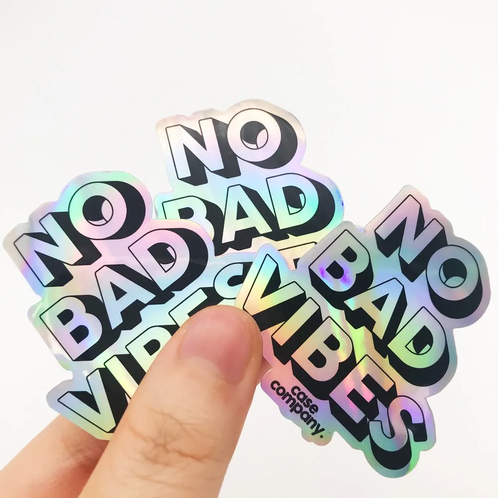 Custom Plain Surface Laser Round Vinyl Laser Sticker Die-Cut Label Sticker Printing