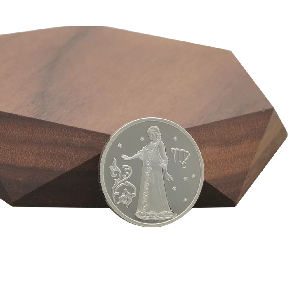 Delicate metal crafts Virgo zodiac law of attraction coin Special commemorative coins can be customized for you