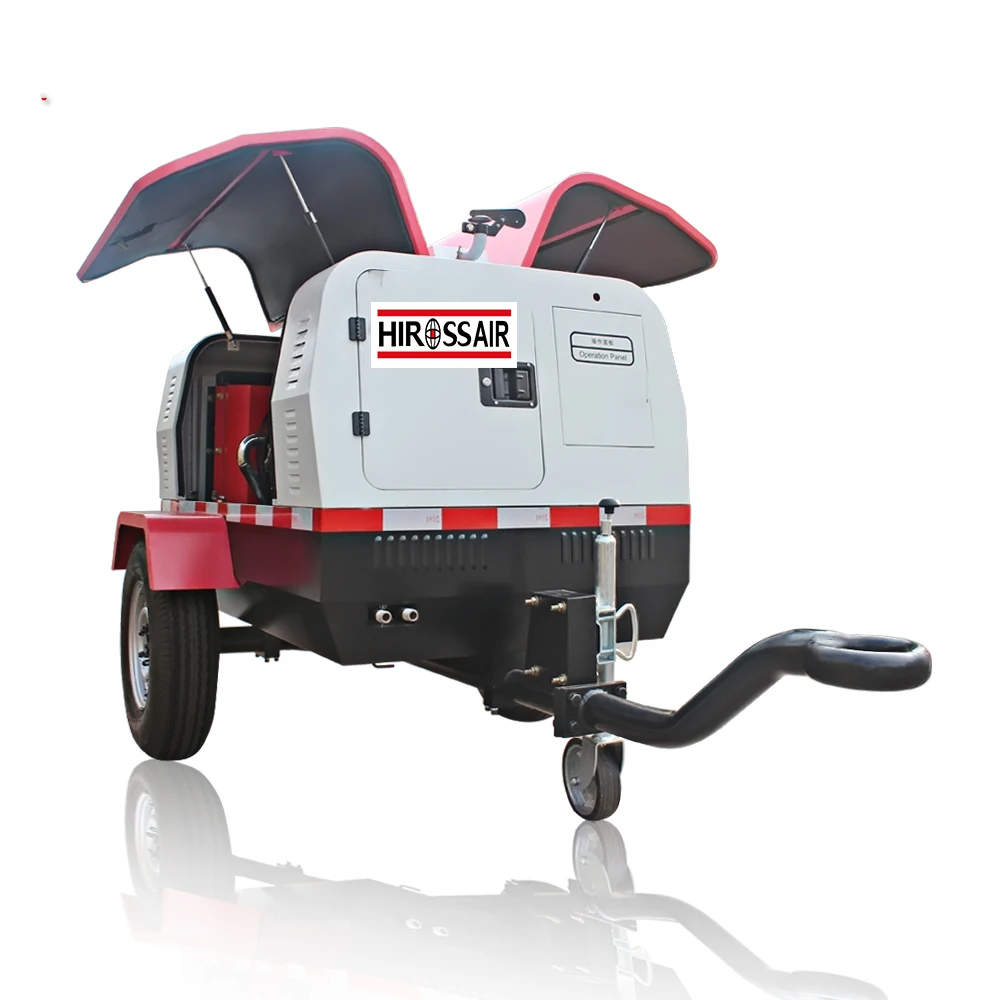 Integrated air compressor Trailer air compressor with air tank