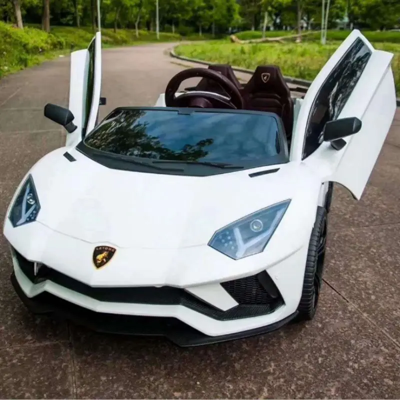 Children electric four-wheel vehicle shock absorption three speed regulation double high hydraulic rod door opening