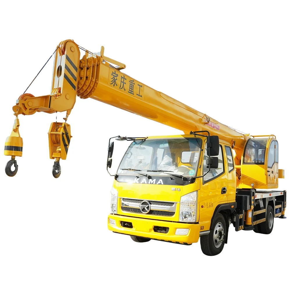 Genuine Construction China Factory  Truck Crane China Factory China Hydraulic Winch KAMA Chassis 8 Ton Car Crane