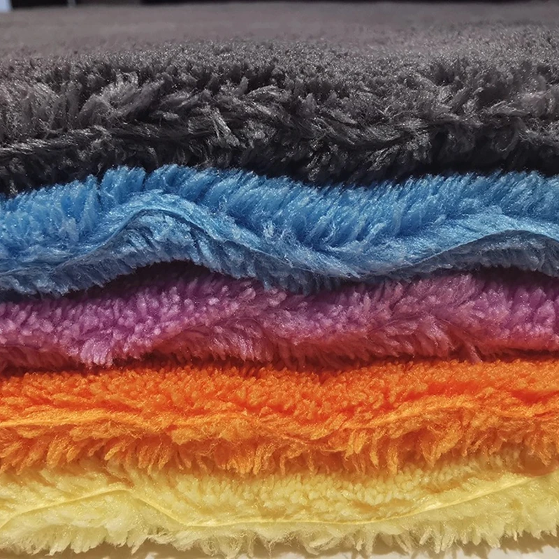 Factory wholesale 600gsm Car detailing40*40cm super soft plush car cleaning microfiber Coral Fleece edgeless microfiber towel