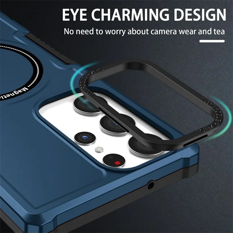 In Stock Wholesale Multi Color Optional Magnetic Suction Support Wireless Charging Phone Case for Samsung s23 Plus