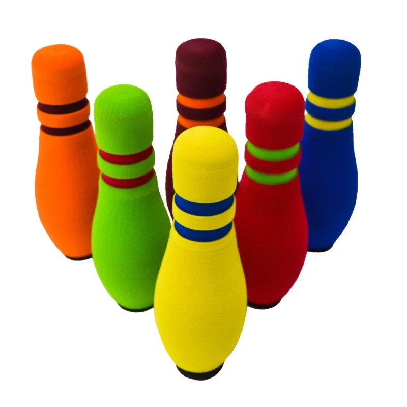 Bowling games indoor outdoor NBR Foam Bowling Game6 pins set 1 ball mini soft colorful foam kids bowling set