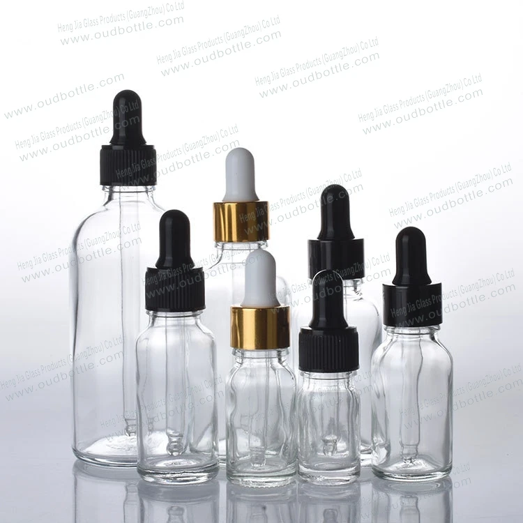 Transparent 15ml glass dropper essential oil bottle 5ml dropper bottle 10ml for hair oil product